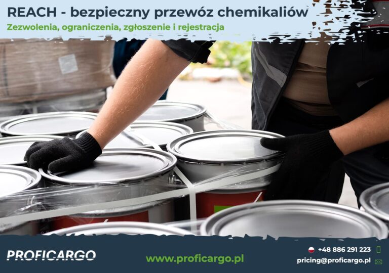 REACH bezpieczeństwo dla przewozów chemikaliów